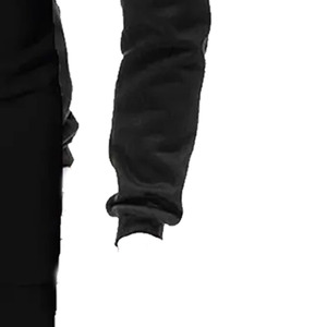 Ensemble de survêtement sportif pour homme, noir à pois rouges, à capuche, manches longues, fermeture éclair, respirant, pour l'automne - Product Image 2