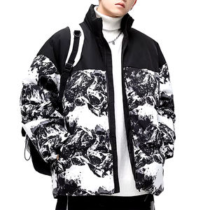 Chaqueta de Invierno Acolchada para Hombre, Personalizada, con Cuello Alto, Diseño Frontal Impermeable y Resistente al Viento - Product Image 2