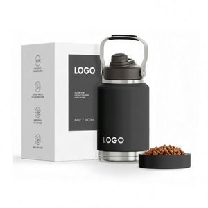 64oz Double-Wall Stainless Steel Insulated <b>Bottle</b> with Portable Snack Box and Travel Mug with <b>Dog</b> Bowl - Product Image 1
