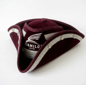 Chapeau de cowboy français en feutre de laine de haute qualité, dernier design, pour hommes, noir, tricorne, chapeau triangulaire, chapeau de garde d'honneur, chapeau Napoléon - Product Image 1