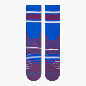 Chaussettes de sport rayées bleues et rouges pour hommes et femmes, respirantes, tricotées, pour la course à pied et les activités sportives - Product Image 2