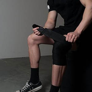 Bandes de genou élastiques personnalisées pour la musculation en salle de sport, hommes et femmes, soutien protecteur en coton doux avec nouveau design de logo - Product Image 5