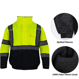 Servicios OEM: Chaqueta de trabajo de alta visibilidad con múltiples bolsillos, tela suave, chaquetas de trabajo de alta visibilidad para almacén - Product Image 6