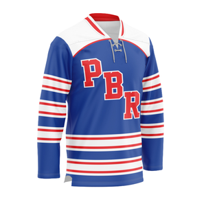 Fabricant de vêtements de sport en gros, maillot de hockey sur glace en tissu mesh, appliqué en twill, uniforme de hockey personnalisé - Product Image 2