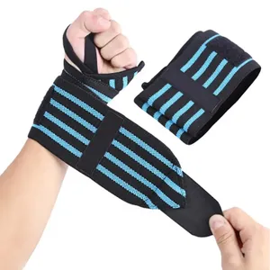 Impression de logo personnalisé - Bandes de poignet réglables en néoprène de 180 pouces, anti-UV, respirantes, pour la musculation, avec fermeture auto-agrippante pour le pouce - Product Image 2