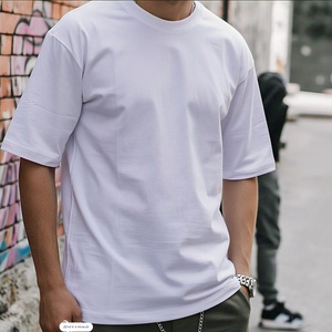 Super Heavy 320gsm 100% algodón hombres Streetwear Oversized Drop Shoulder Loose Fit camiseta de longitud larga - Product Image 2