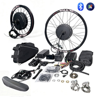Kit de conversion avec batterie 250W 500W 750W 1000W 1500W 2000W avec batterie 36V 48V 52V 60V 72V et moteur électrique pour voiture