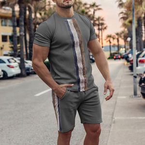 Conjunto de Ropa Casual de Verano de Dos Piezas, Camiseta y Pantalones Cortos, Conjunto Personalizado de 2 Piezas para Hombre, Chándal de Verano de Alta Calidad, Transpirable, con Logotipo OEM - Product Image 2
