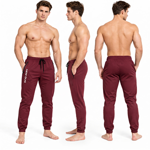 <b>Men's</b> Jogger Pants Drawstring Waist Cuffed <b>Trousers</b> Letter <b>Print</b> Workout Pants <b>Men</b> Cotton Fleece Jogger Pants Fitness <b>Trousers</b> - Product Image 5