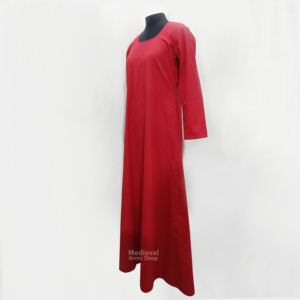 Túnica medieval de algodón rojo para mujer, disfraz vikingo de manga larga, disfraz de caballero guerrero renacentista, fiesta de Halloween y Navidad - Product Image 2