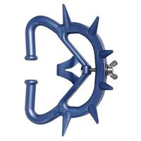 Anneau de nez réglable en plastique bleu réutilisable avec pointes anti-sucettes pour le sevrage des veaux