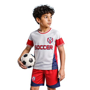 Conjunto de Camiseta y Pantalones Cortos de Fútbol para Niños, Uniforme de Equipo Sublimado Personalizado, Camisetas de Fútbol de Manga Corta, Ropa Deportiva Juvenil, Ropa de Equipo Infantil - Product Image 1