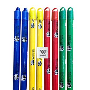 Palo de escoba de madera de eucalipto Natural vietnamita barredora telescópica recubierta de PVC ecológico impermeable duradero plástico portátil - Product Image 1