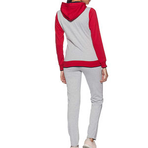 ชุดวอร์มผ้าฟลีซโพลีเอสเตอร์สำหรับผู้หญิง สีแดง เสื้อฮู้ดดี้ สไตล์ลำลอง ใส่ได้ในฤดูใบไม้ร่วง ผลิตจากวัสดุรักษ์โลก มีกระเป๋า  รับสั่งทำสีได้ ปิดด้วยซิป ไซส์พลัส - Product Image 2