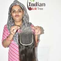 Ekstensi Rambut HD 6*6 Closure Straight Indian Remy, Jahitan Mesin Double Weft, Clip-in, Warna Hitam Alami, Tanpa Proses Kimia
