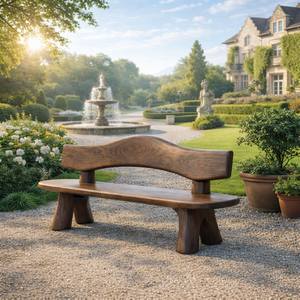 Banc d'extérieur Luxali Price Factory, magnifique, artisanal, en noyer massif, design moderne, écologique, durable, 3 places. - Product Image 2