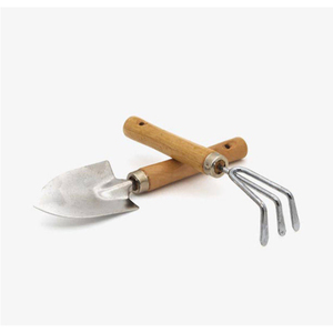 Ensemble d'outils de jardin anciens avec manche en bois, truelle, cultivateur, houe, outils à main en acier au carbone pour l'entretien des plantes en extérieur - Product Image 2