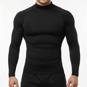 Maillot de compression à col montant et manches longues pour MMA, respirant, UPF50+, séchage rapide, pour BJJ, taille personnalisable - Product Image 4