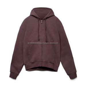 Sweat à capuche polaire zippé imprimé avec logo personnalisé DEC pour hommes veste d'hiver avec cordon de serrage brodé sweat-shirt à capuche Oem vierge - Product Image 4