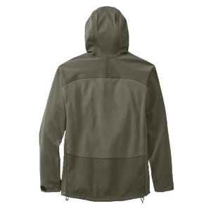 Men's Olive Green Soft <b>Shell</b> Hunting Hooded Jacket Full Sleeve Windproof Outdoor Autumn Wear - Product Image 2