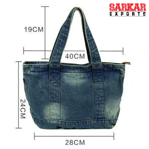 Venta al por Mayor Directa de Fábrica, Bolsos de Mano Casuales para Mujer, Bolsos de Mezclilla de Gran Capacidad - Product Image 2