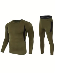 Top Trending <b>Men's</b> Base Layer Suit Set Breathable Compression Sportswear for Gym Training <b>Men's</b> Workout Set Compression Tops - Product Image 1