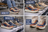 Chaussures de trail tout-terrain légères pour hommes, personnalisées, à lacets, avec embout large et avant-pied extra large (2E 4E), soutien de la voûte plantaire et conception respirante