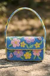 Bolso de Hombro Boho para Mujer con Forro de Algodón y Cuentas, Diseño de Limones Amarillos, Bonito Bolso Cuadrado con Solapa, Capacidad de 1L, para Halloween o Cumpleaños - Product Image 5