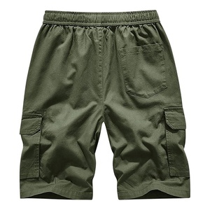 Shorts cargo décontractés pour hommes, design personnalisé, multi-poches, en toile infroissable 100% coton, style streetwear - Product Image 2