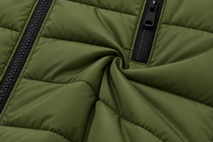 Chaleco Acolchado Verde Oliva para Mujer, Cuello Alto, Cálido para Invierno, con Bolsillos con Cremallera, Sin Mangas, para Caza, OEM - Product Image 5