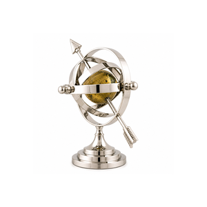 Esfera Armilar de Aluminio de Lujo con Flecha Decorativa, para Astronomía | Escultura vintage para decoración de estantería de oficina en casa, regalo - Product Image 1