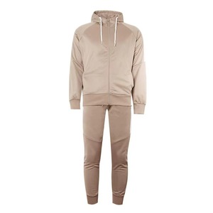 Men's Hooded Tracksuit Set Color Blocking Full Zipper Casual Sportswear Breathable Four-Way Stretch Lightweight Cotton <b>Blend</b> - Product Image 1
