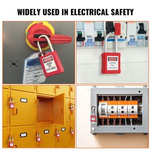 Set di 10 Lucchetti di Sicurezza Rossi Impermeabili Conformi OSHA, 2 Chiavi per Lucchetto, Kit Lockout Tagout - Product Image 6