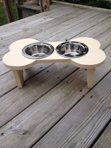 Comedero Elevado de Madera Hecho a Mano para Perros, Comedero Personalizado para Gatos con Logotipo, Comedero de Madera para Mascotas con Tazón de Acero Inoxidable, Linda Estación de Alimentación Hecha a Mano - Product Image 3
