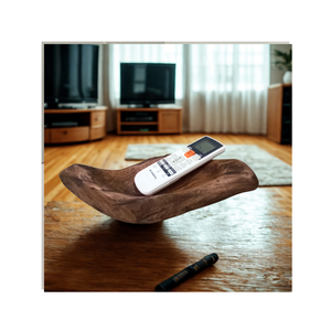 Bol de service en bois d'acacia fait main, bol en bois irrégulier, grain naturel, plat de service décoratif pour Noël - Product Image 3