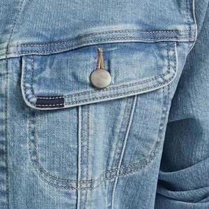 Chaqueta vaquera de alta calidad para mujer, manga larga, informal, largo regular, abrigo de algodón, oversize, con botones, chaquetas vaqueras - Product Image 4