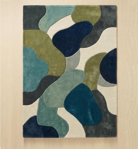 Luxury Hand Tufted Non-Slip Medium Pile Abstract Wool Area Rug Modern Designer Living Room Bedroom Dining Room Home Decor - Product Image 1