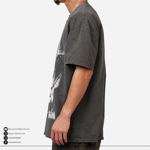 เสื้อยืดแขนสั้นผู้ชายทรงโอเวอร์ไซส์ ผ้าคอตตอนพรีเมียม 100% เนื้อหนา สไตล์สตรีทแวร์ ทรงบ็อกซี่ รับสกรีนโลโก้ สีสันตามสั่ง Mawra รุ่นใหม่ - Product Image 4