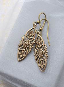 Pendientes de Aro de Latón Estilo Bohemio Vintage con Diseño de Mandala para Bodas y Fiestas, Joyería Étnica de Moda de Primera Calidad - Product Image 3