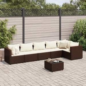 Set Lounge da Esterno Marrone per Giardino - Collezione Arredamento Outdoor - Product Image 1
