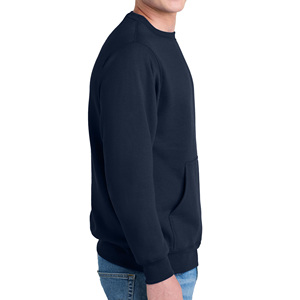 Sweat-shirt pour homme de qualité supérieure, couleur unie, col rond, style pull-over en coton mélangé, confort décontracté, toucher doux, sweat-shirt pour homme - Product Image 3