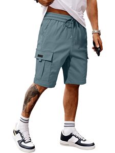 Tela de secado rápido para entrenamiento y actividades deportivas Pantalones cortos de verano premium para hombre Tela ligera y transpirable para uso casual y al aire libre - Product Image 1