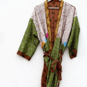 Kimono de seda para mujer Kimono Vintage Robe para mujer - Product Image 1