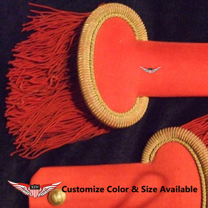 Epaulettes Rojos de Alta Calidad con Flecos, Estilo Napoleón Francés, Ecológicos - Product Image 2