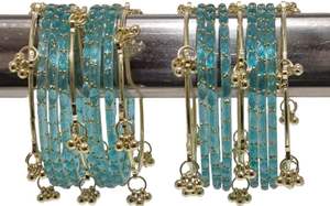 Go2boho Nouveaux bijoux faits à la main pour femmes, ensemble de bracelets en perles multicolores, plaqué or 18 carats, en cuivre, en cadeau pour mariage ou fête - Product Image 5