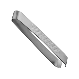 Pince de cuisine professionnelle en acier inoxydable noir mat pour la présentation culinaire – Outil de chef de précision - Product Image 4