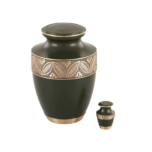 Urnes funéraires artisanales en émail blanc nacré pour cendres humaines, taille adulte, urne funéraire en laiton blanc avec papillon assorti - Product Image 6