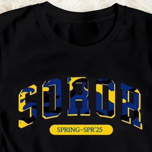 T-shirt personnalisé Sigma Gamma Rho, bleu royal, à manches courtes, avec motif graphique, vêtements personnalisés avec lettres grecques, tenue décontractée d'été - Product Image 3