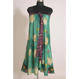 Women's Vintage Floral Silk Wrap <b>Skirt</b> Handmade Unique <b>Boho</b> Fashion Natural Waist Ankle-Length All Season - Product Image 4