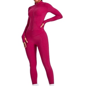 Ensemble de vêtements de sport pour femme, tenue de yoga active, sportive, à taille élastique, 2 pièces, vêtements de sport pour femme - Product Image 3